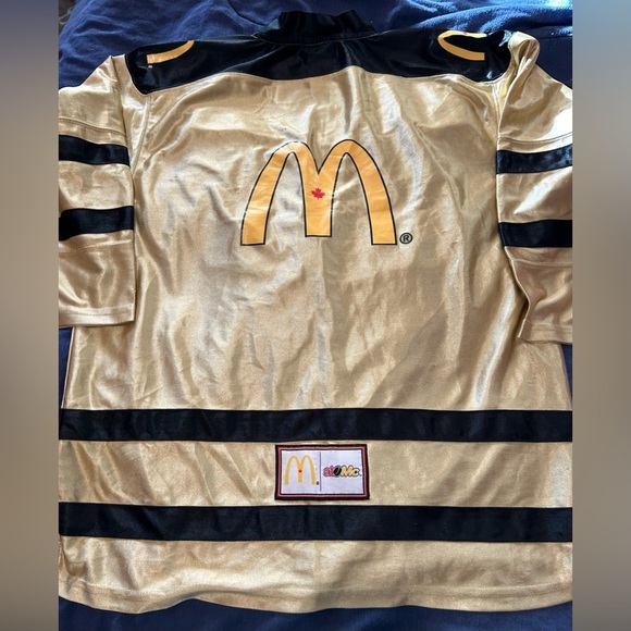 Gold McDonald’s hockey jersey youth XL or ladies small - Picture 3 of 5